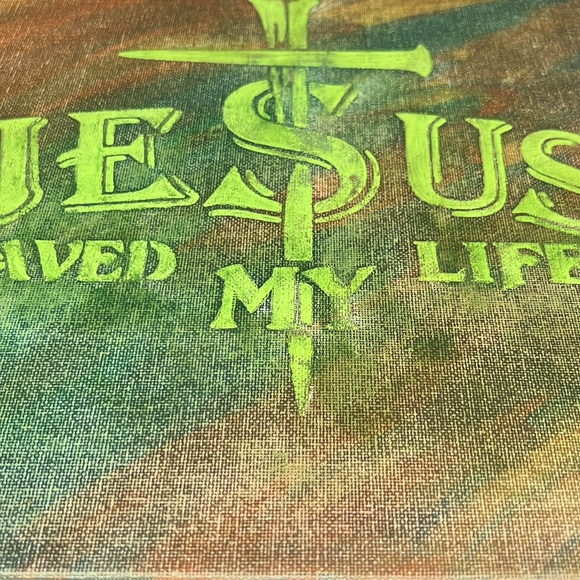 Jesus Saved My Life* Acrylic Canvas Painting - Picture 7 of 16